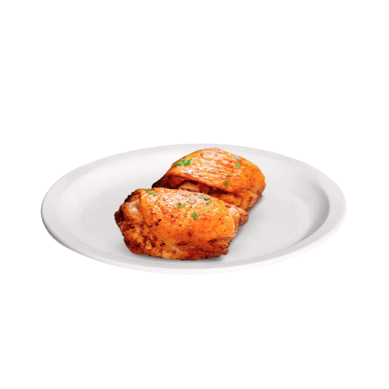 130 - Sobrecoxa Desossada á Role Assada Orgânica - (150g)