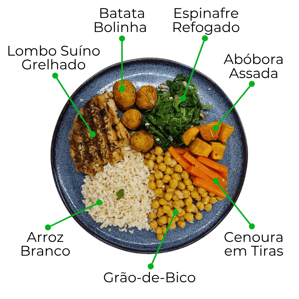 Kit Gourmet com Novos Veganos e Proteínas Nobres - 8 Marmitas de 300g cada