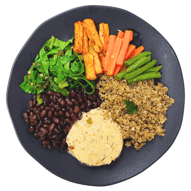 89 - Medalhão de Merluza, Refogado com Molho Cremoso Vegetal