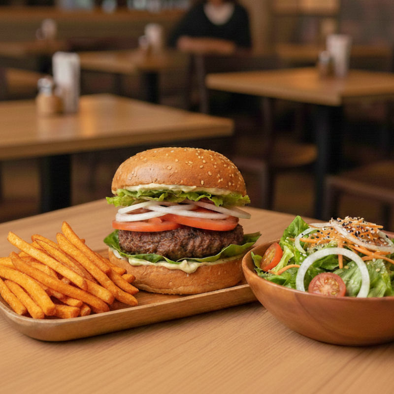 Kit burguer Clássico + Salada Vital + Batata Doce - K9