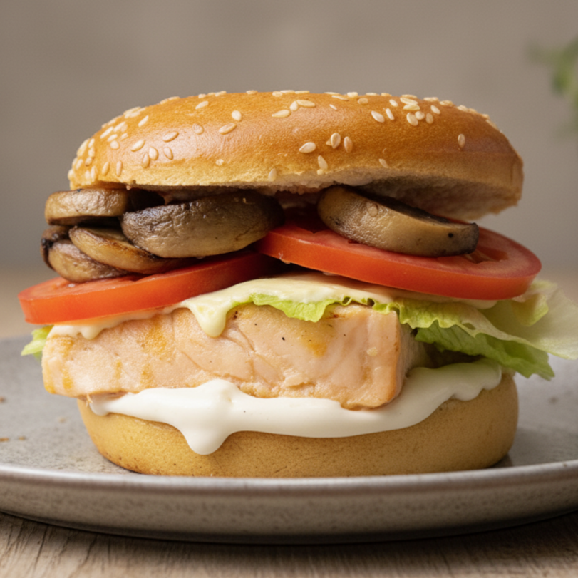 Sp2 - Burger Salmão Mediterrâneo Supreme