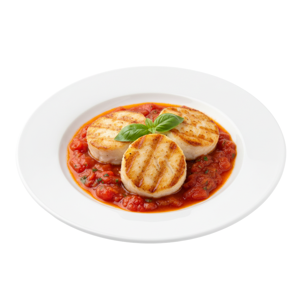 126 - Medalhão de Merluza Grelhado ao Molho de Tomate - (160g)