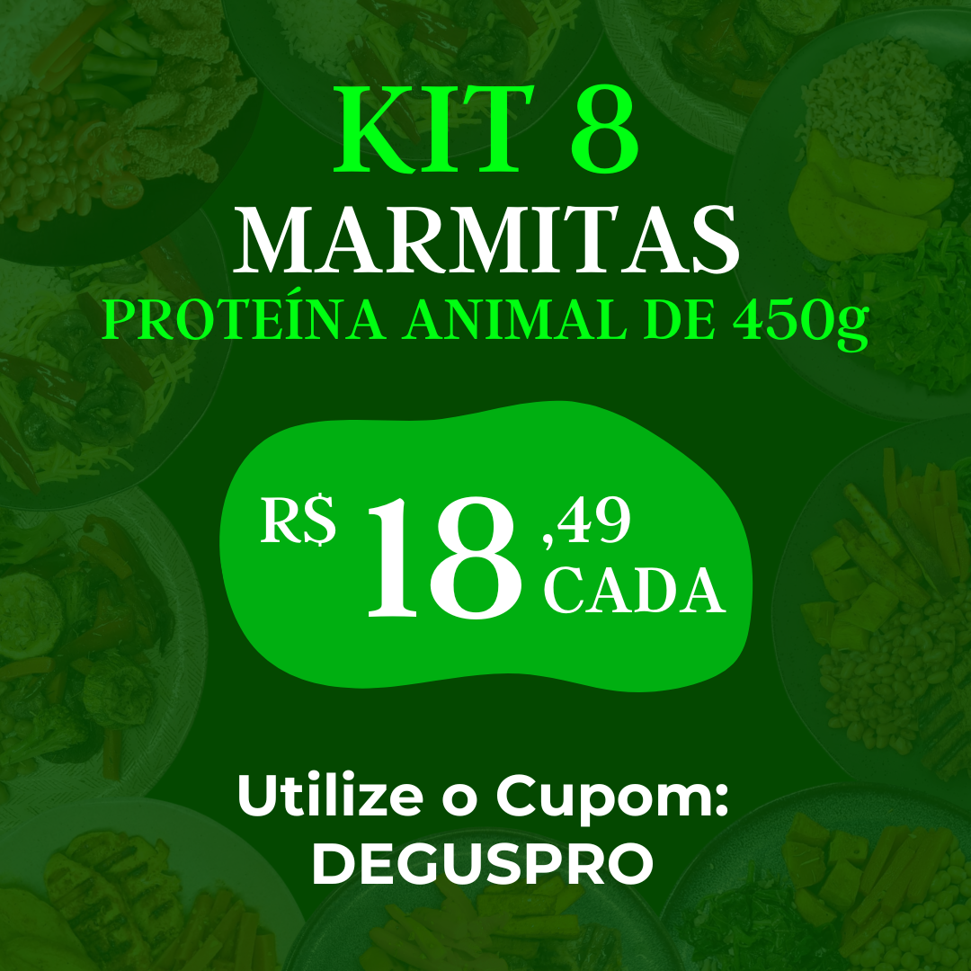 Marmitas Gourmet de Proteína Animal - 8 de 300g / 450g / 600g cada