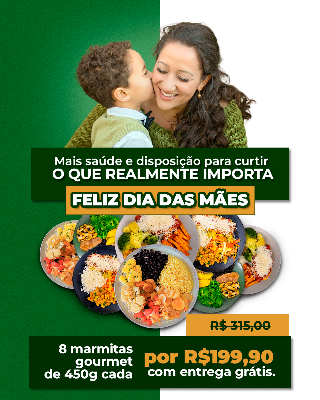 Kit Especial Dia das Mães - 8 Marmitas de 450g