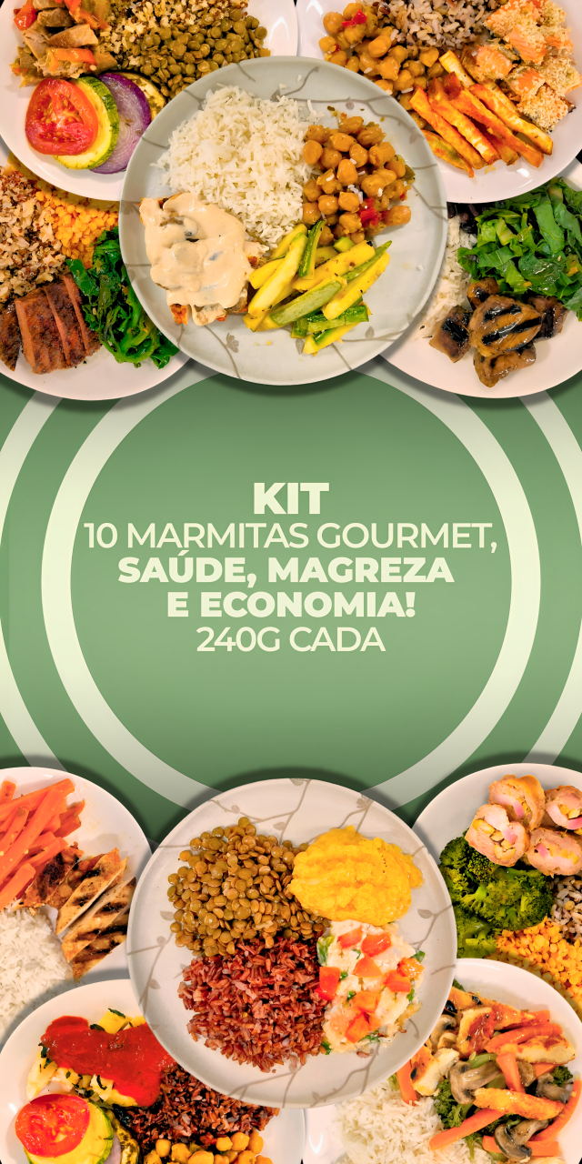 K2 - Kit Gourmet com 10 marmitas de 240g cada