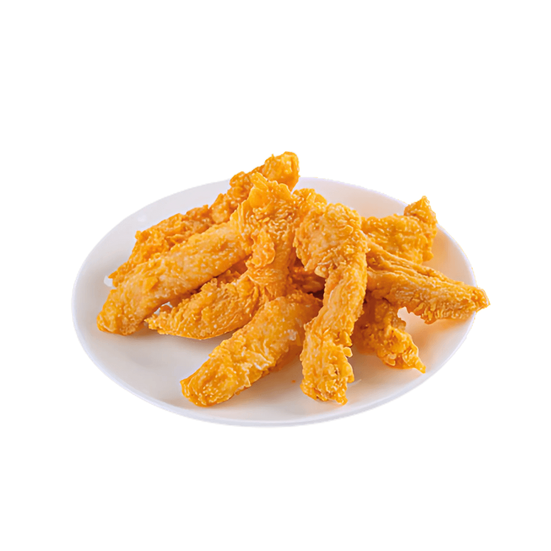 134 - Tirinhas de Frango Orgânico Assado com Cobertura de Flocos de Milho Orgânico - (120g)