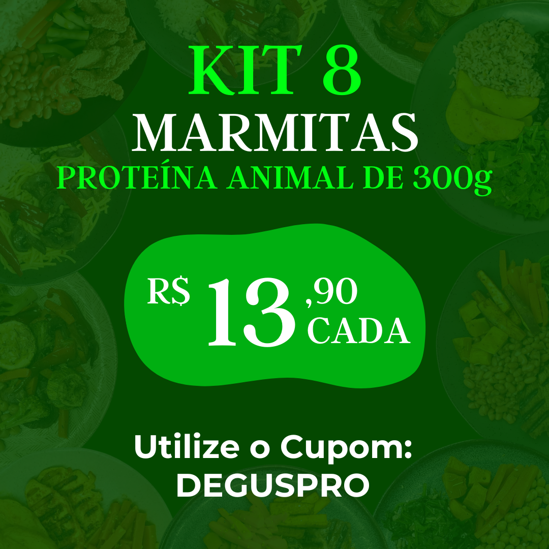 Marmitas Gourmet de Proteína Animal - 8 de 300g / 450g / 600g cada