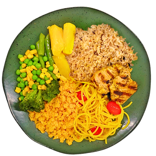 78 - Filé Mignon Suíno Ibérico Grelhado, com Spaghetti Veggie e outras delícias