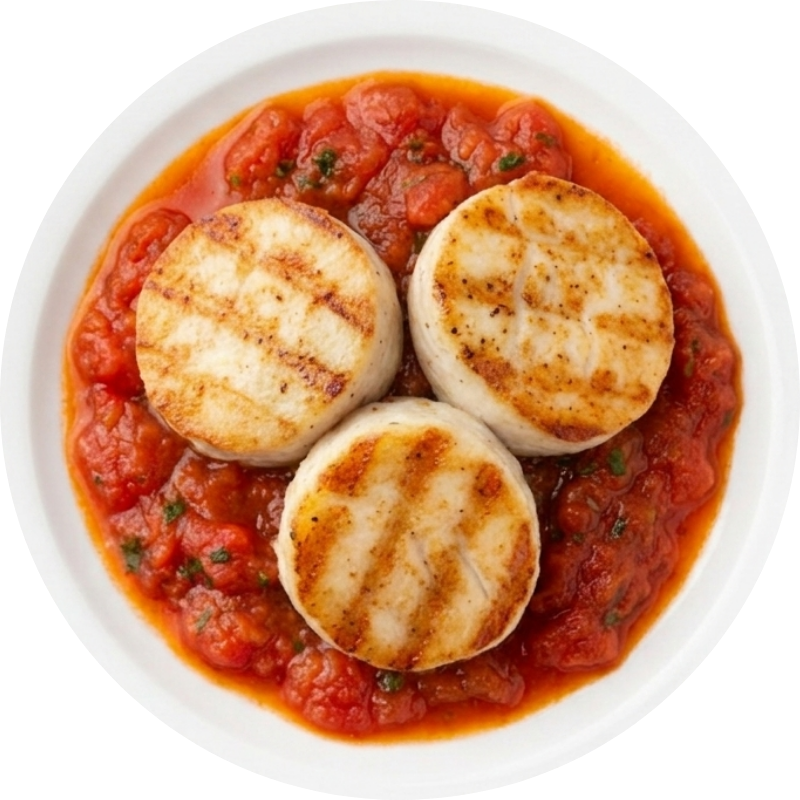 Medalhão de Merluza Grelhado ao Molho de Tomate (200g) - 126