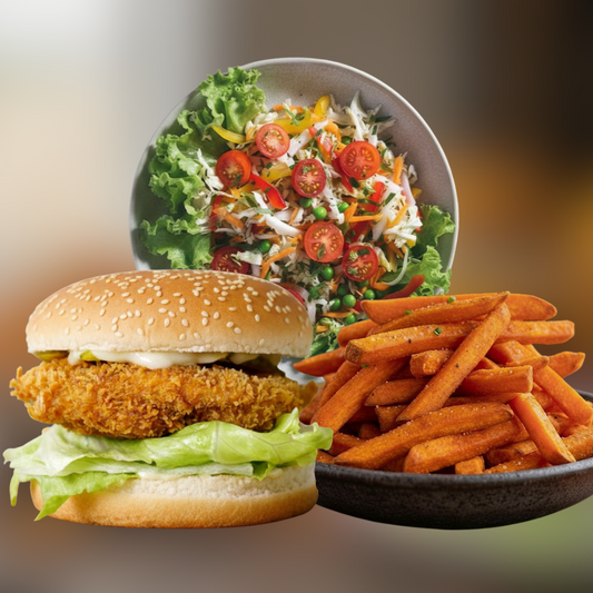 KIT2 - Crispy Chicken + Batatas Doces Assadas com Páprica Doce + Salada Horta