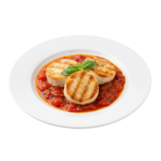 126 - Medalhão de Merluza Grelhado ao Molho de Tomate  - (160g)