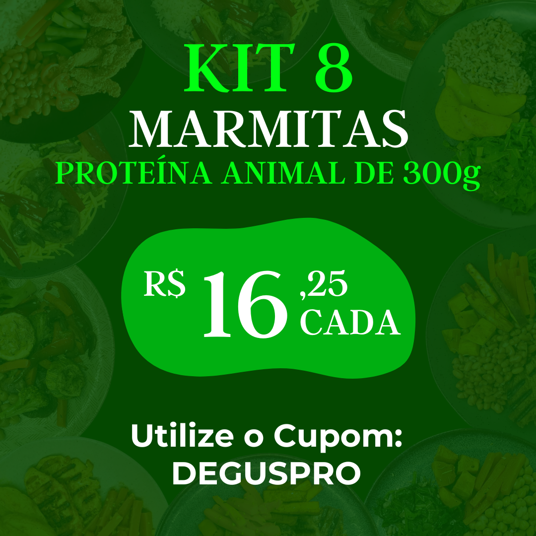 Marmitas Gourmet de Proteína Animal - 8 de 300g / 450g / 600g cada