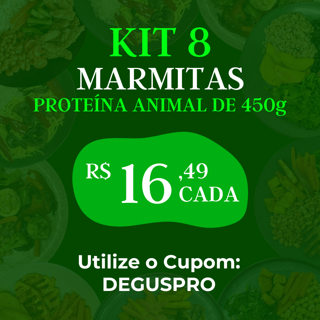 Marmitas Gourmet de Proteína Animal - 8 de 300g / 450g / 600g cada