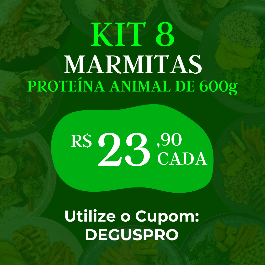 Marmitas Gourmet de Proteína Animal - 8 de 300g / 450g / 600g cada