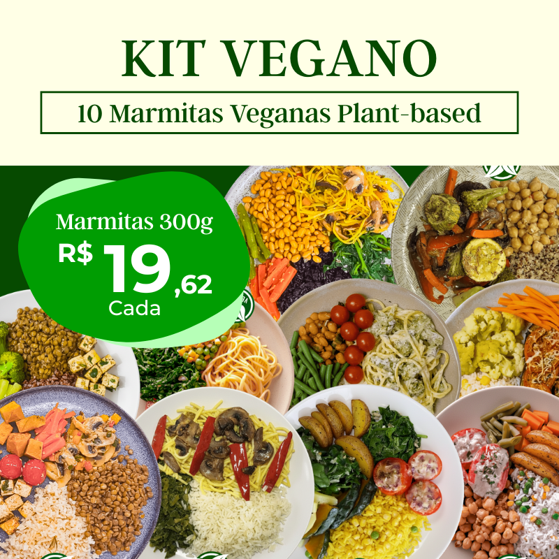 Kit Vegano - 10 refeições - Vegano - 300g