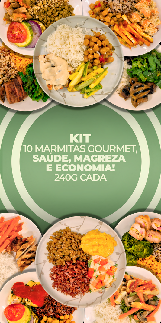 K2 - Kit Gourmet com 10 marmitas de 240g cada