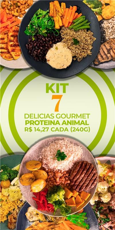 K7 - Kit com 7 delicias gourmet de proteína animal 240g cada